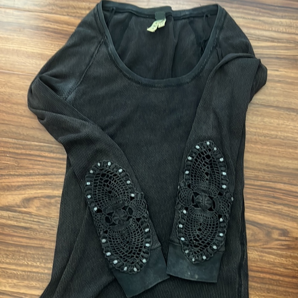 We the Free Free People thermal long sleeve lace cuff top - Picture 9 of 11